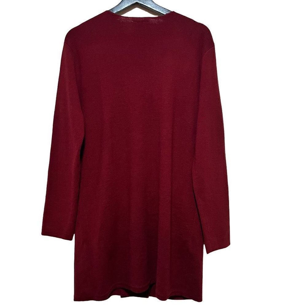 J Crew Mercantile NWT Double Button Cardigan Med Burgundy - Picture 2 of 4